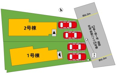 【区画図】 | 那珂川市王塚台1丁目新築戸建1号棟 | １号棟です。