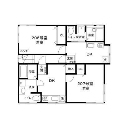 クレール千駄木　Ａ棟の間取り