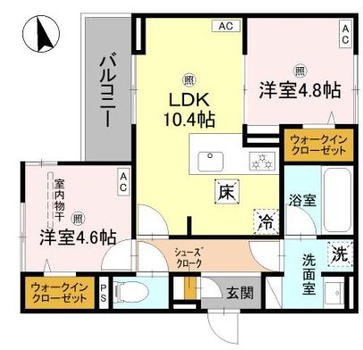 アーバン デライト桜川の間取り