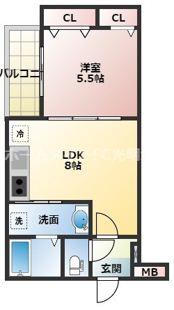 フジパレス高石Ⅲ番館の間取り