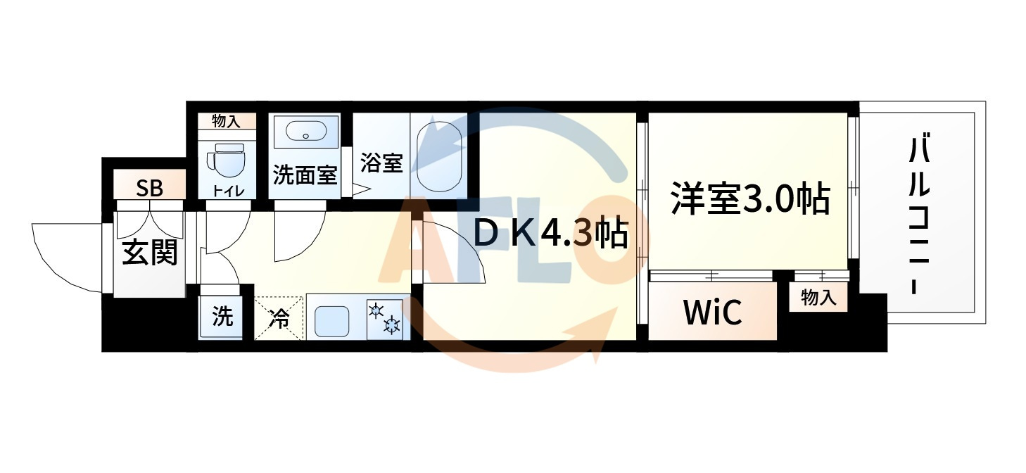 セレニテ東梅田アリエの間取り