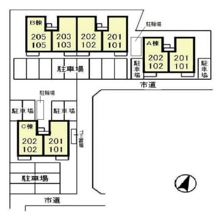 ピュアタウン南逆井　Ｂの区画図