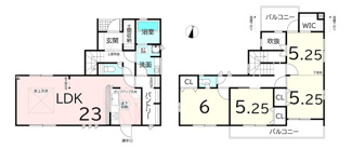 【間取り】 | 葛城市林堂 2期 全3棟 1号棟