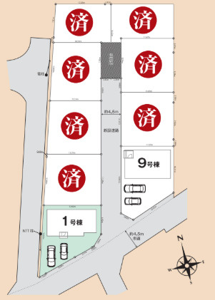 『八王子市新築戸建て』八王子市川口町3897【仲介手数料無料】　２３－３期の区画図|～仲介手数料無料☆八王子ひなた不動産～八王子市川口町　新築戸建て