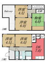 【間取り】 | 千代田5丁目テラスハウス/39-23
