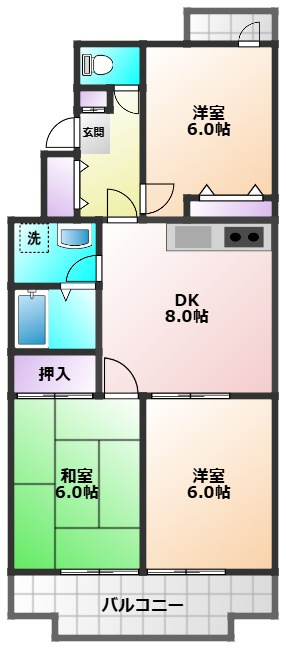 フォーレス向原の間取り