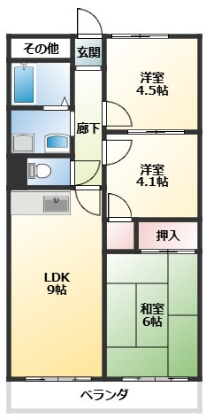 フローリッシュ二見の間取り