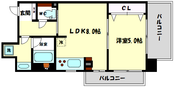クラウンハイム上町台セントラルラ・カーサの間取り|クラウンハイム上町台セントラルラ・カーサ　間取り