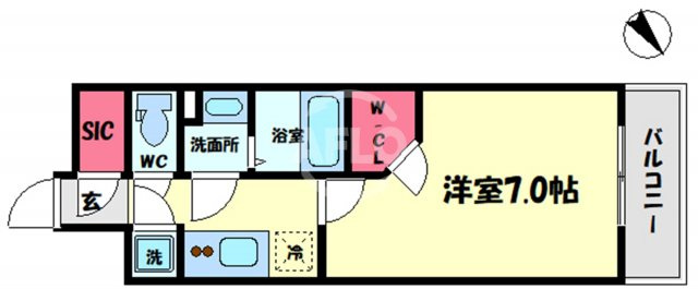 エスリード九条スタシオンの間取り|エスリード九条スタシオン　開放感ある間取り