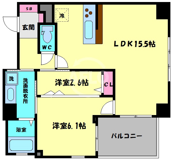 ブルーノ北畠の間取り|ブルーノ北畠　間取り