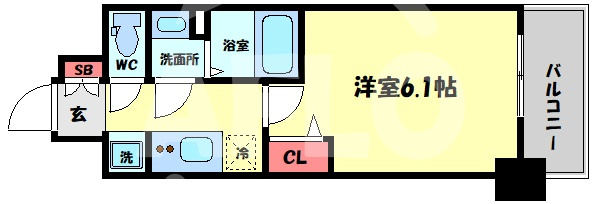 プレサンス天神橋筋六丁目ヴォワールの間取り|プレサンス天神橋六丁目ヴォワール　開放感ある間取り