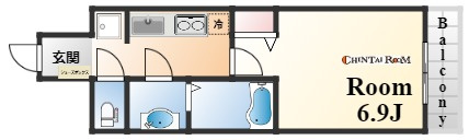 神戸市中央区花隈町の賃貸マンションの間取り