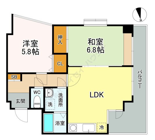 テルージュ菊名Ⅱの間取り