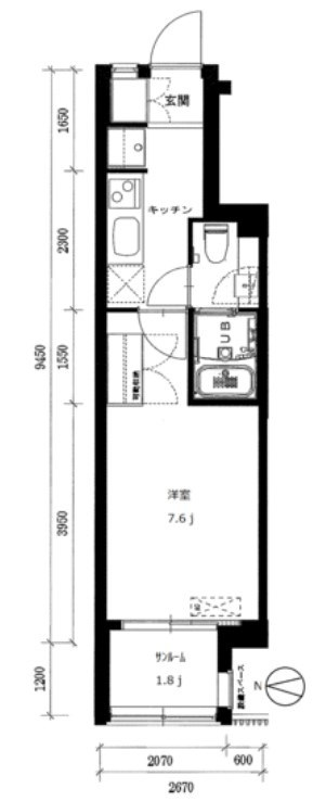 シティコート府中の間取り