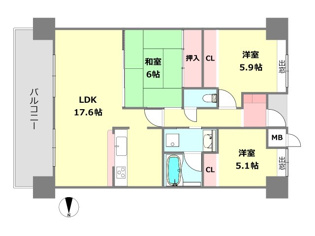 7階３ＬＤＫ住戸