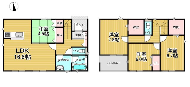新築戸建　長野市富竹　全2棟の間取り|2号棟