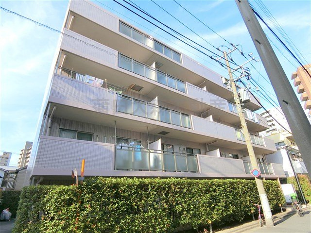 北糀谷コートの外観|1999年2月築　RC鉄筋コンクリート造地上5階建て総戸数19戸全部屋2LDKファミリータイプの賃貸マンション　京急本線京急蒲田駅徒歩18分、梅屋敷駅徒歩16分の東京都大田区北糀谷1丁目　