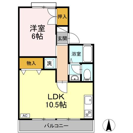 セジュールＱの間取り