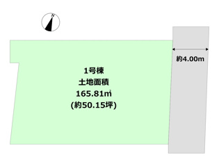 神戸市垂水区塩屋台2丁目新築一戸建ての区画図