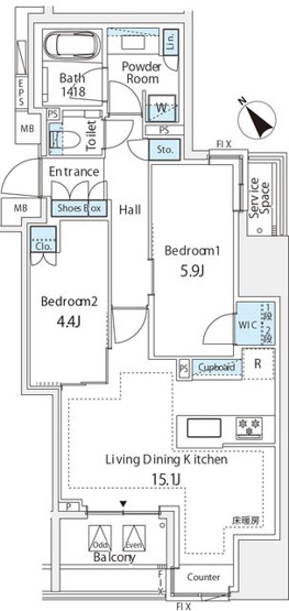 【間取り】 | ミレアコート銀座プレミア