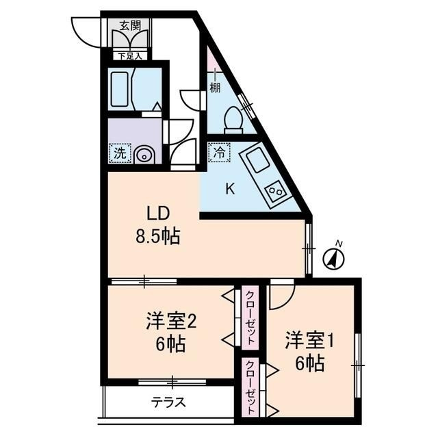 ビューヒル南の間取り