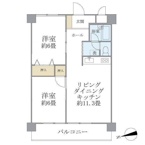シャルム・Ｋ・カーサの間取り