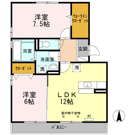 コンフォール薊の間取り