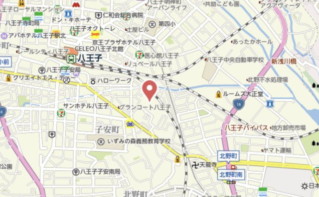 『八王子市マンション』レールシティ八王子かえで通り【仲介手数料無料】　八王子市子安町1-42-2の地図|～仲介手数料無料☆八王子ひなた不動産～レールシティ八王子かえで通り