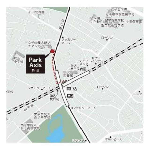 パークアクシス駒込の地図