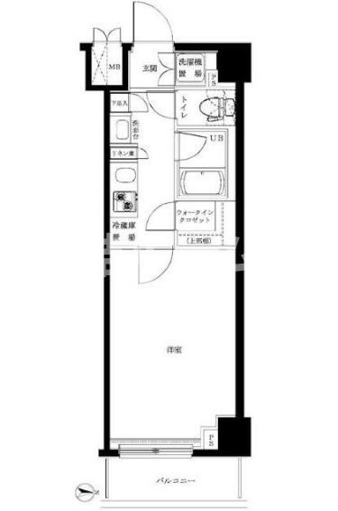 板橋区板橋２丁目の賃貸マンションの間取り