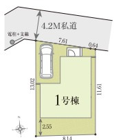 【仲介手数料無料】所沢市小手指南３丁目の区画図|収納スペースを充実させたゆとりのある物件です！！