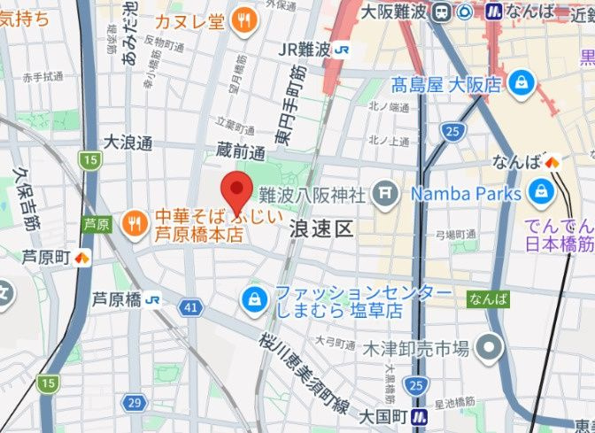 プレジオ難波EUROの地図