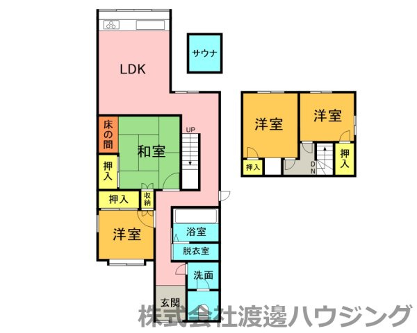 摂津サウナのある家の間取り
