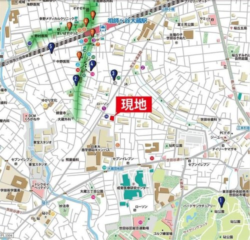 【地図】 | ライトテラス世田谷砧