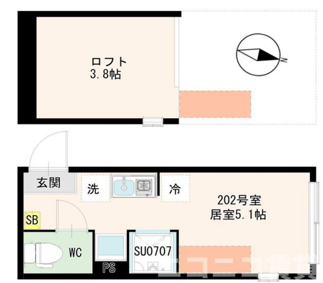 【間取り】 | ハーモニーテラス北千住F