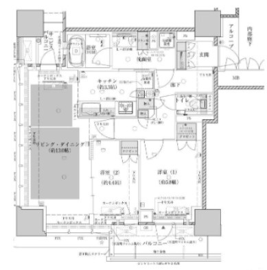 ザ・ファインタワー大阪肥後橋　西船場小学校の間取り|ザ・ファインタワー大阪肥後橋　間取り