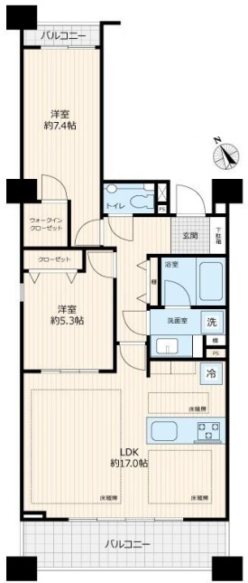 麻布市兵衛町ホームズの間取り
