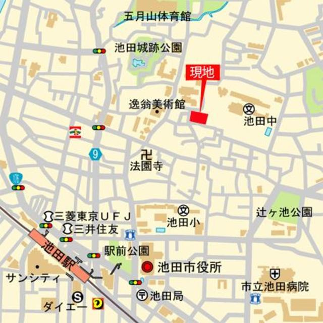 建石ヒルズの地図