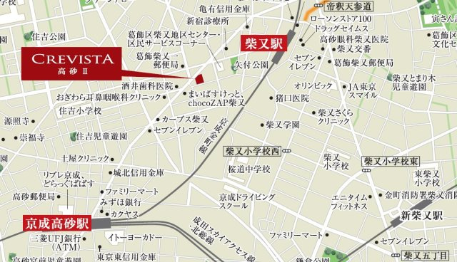 クレヴィスタ高砂Ⅱの地図