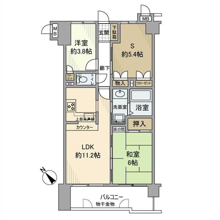 東浦和第３サニーコートの間取り