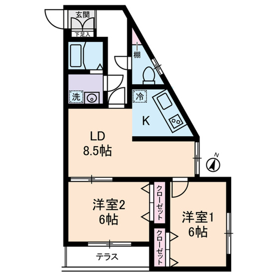 【間取り】 | ビューヒル南