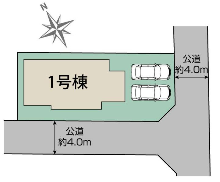 中央区上矢部５丁目新築戸建て　1号棟の区画図|区画図「中央区上矢部5丁目新築戸建て」