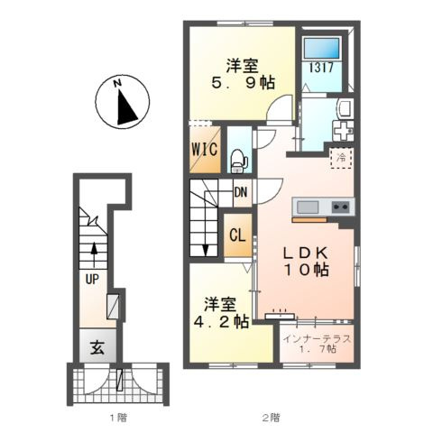 【間取り】 | 仮）三苫３丁目新築アパート