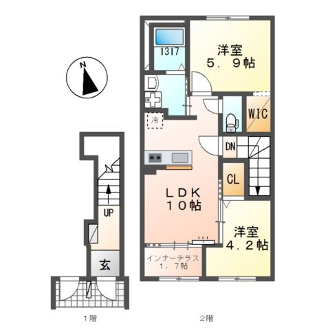 【間取り】 | 仮）三苫３丁目新築アパート