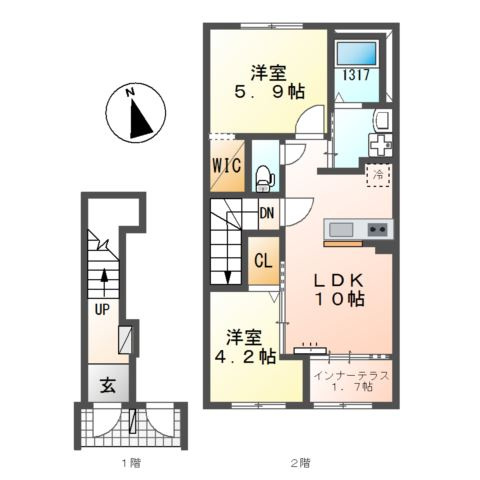 【間取り】 | 仮）三苫３丁目新築アパート