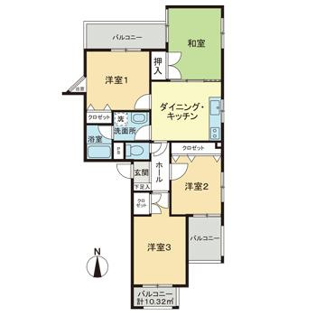 【間取り】 | 東峰マンション姪浜