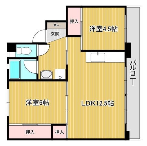 ビレッジハウス白川2号棟の間取り