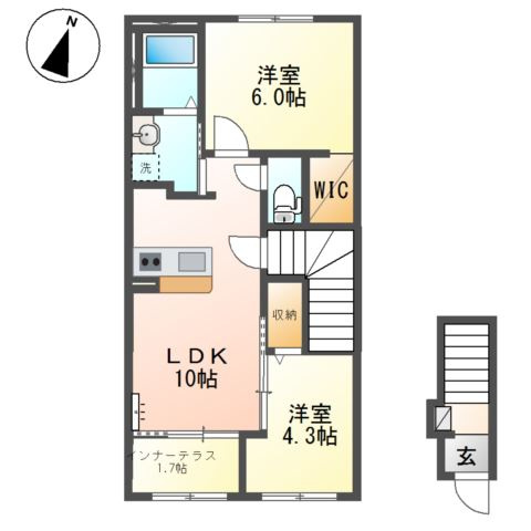 【間取り】 | 仮）つくばみらい市小絹新築アパート