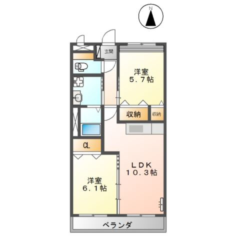 茉莉花の間取り