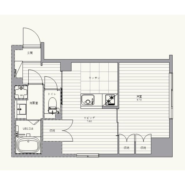 南堀江アパートメントグランデの間取り